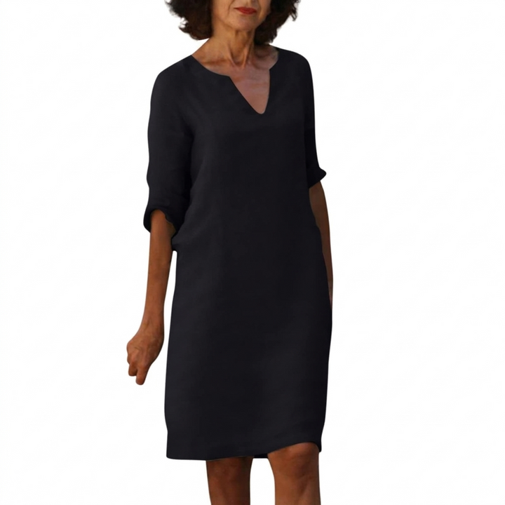 Kvinders Vintage Stil V-Hals Kjole