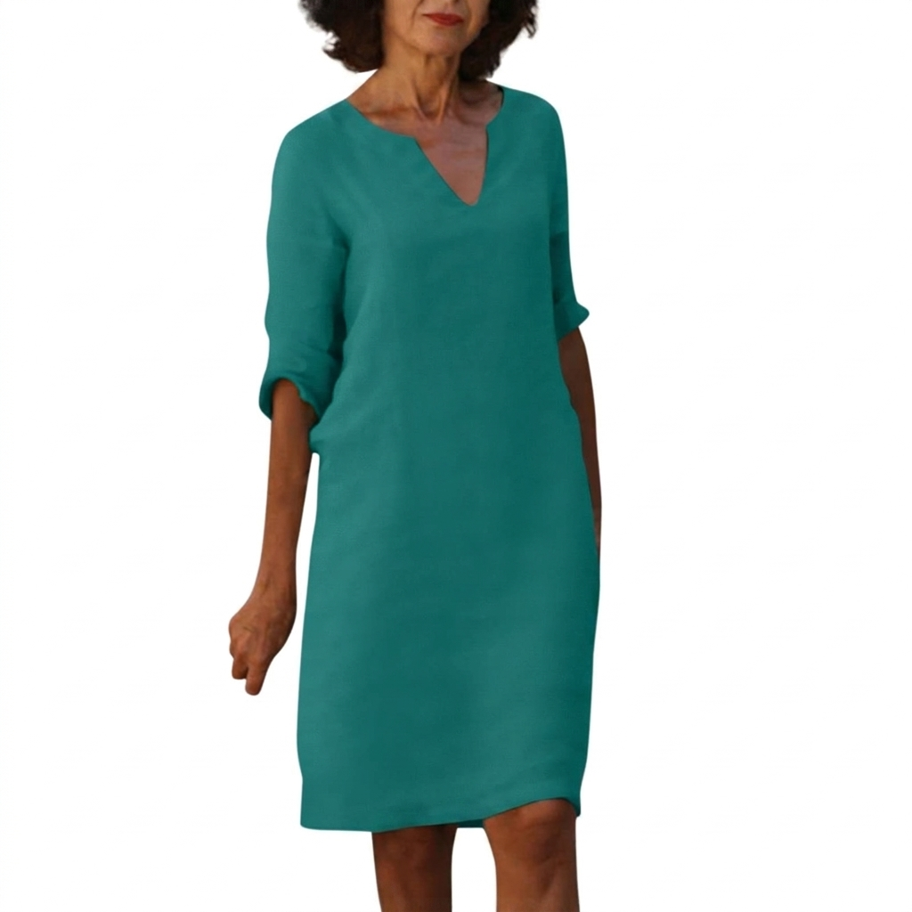 Kvinders Vintage Stil V-Hals Kjole