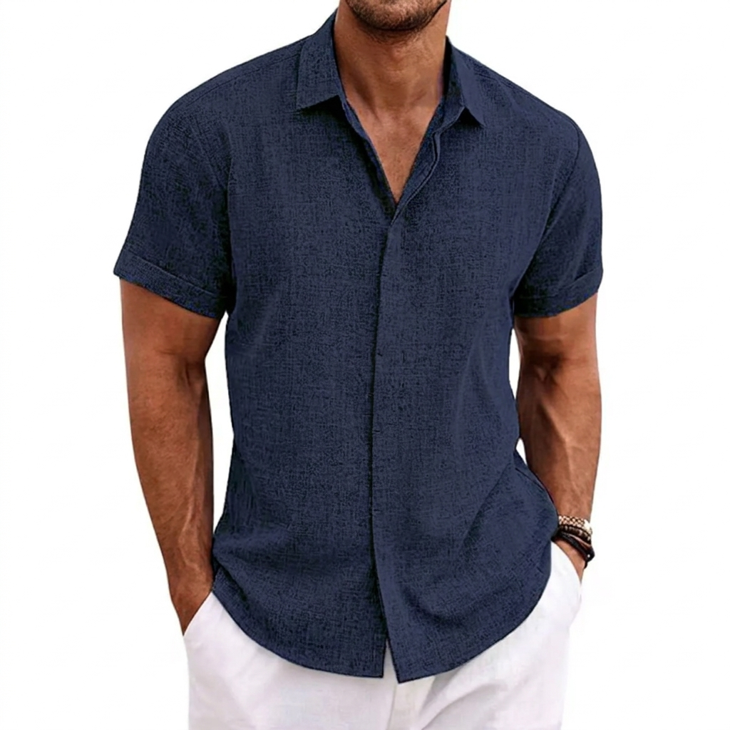 Herres løs kortærmet T-shirt