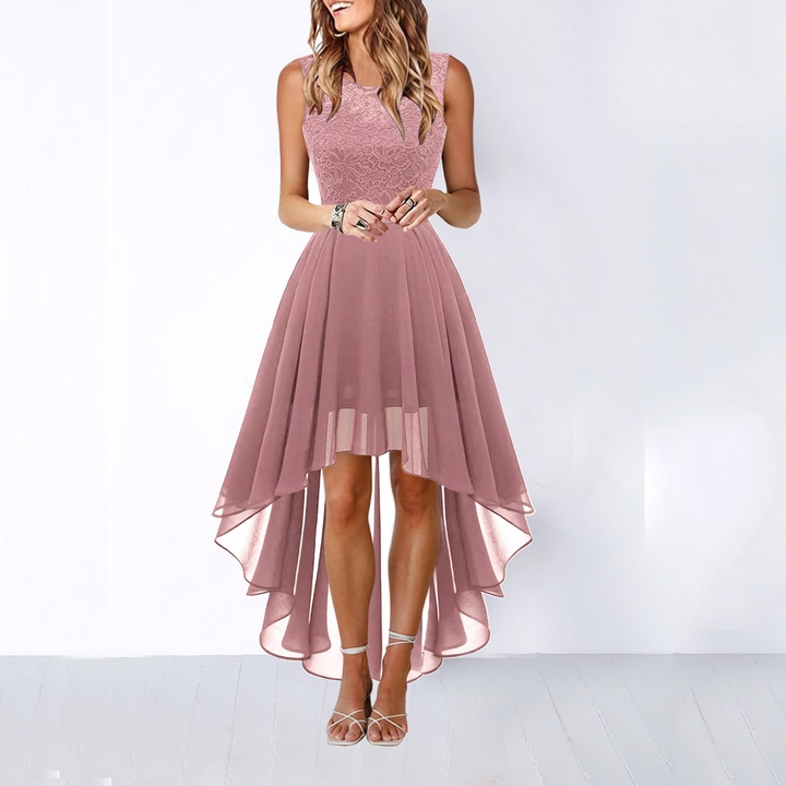 Kvinders Elegante syede stor kant Kjole