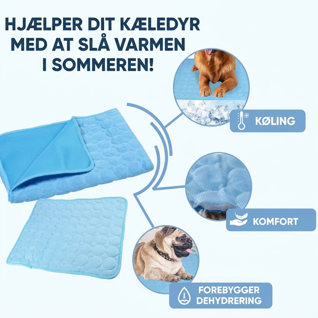 Skridsikker kølemåtte til kæledyr