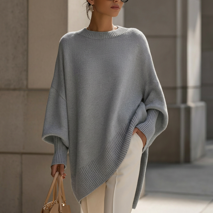 Kvinders Loose Rund Hals Strikket Pullover Sweater