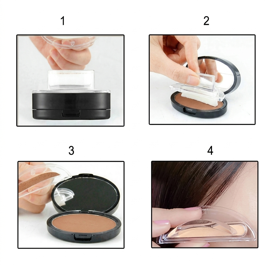 Øjenbryn Pulver Stempel & Skabelon Makeup Sæt