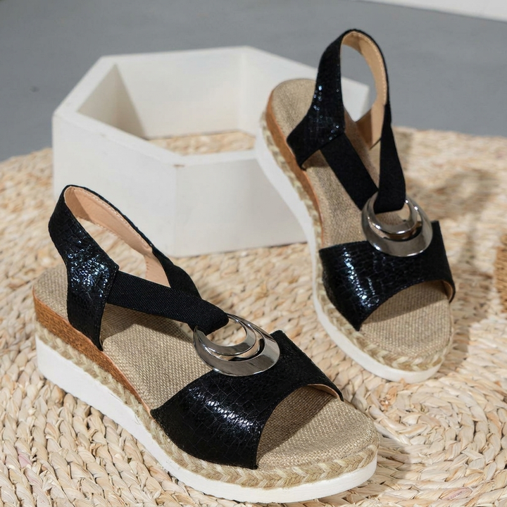 Kvinders Hamp Reb Wedge Peep Toe Sandaler