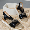 Kvinders Hamp Reb Wedge Peep Toe Sandaler