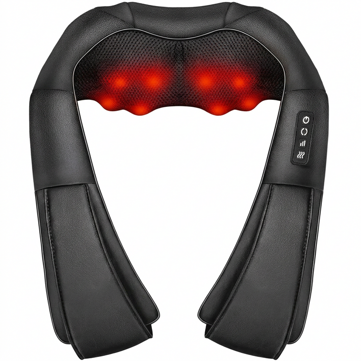 Elektrisk Shiatsu Nakke- og Skuldermassager med Varme