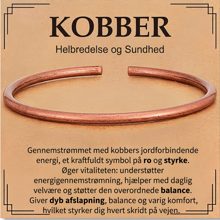 Vintage Rød Kobber Åben Ende Armbånd