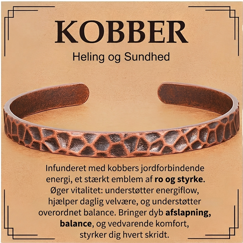 Vintage Rød Kobber Åben Ende Armbånd