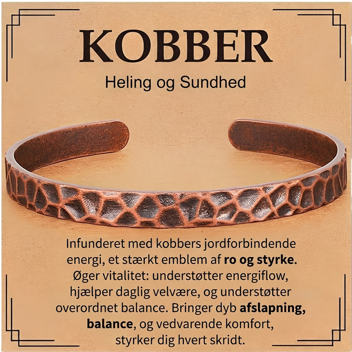 Vintage Rød Kobber Åben Ende Armbånd