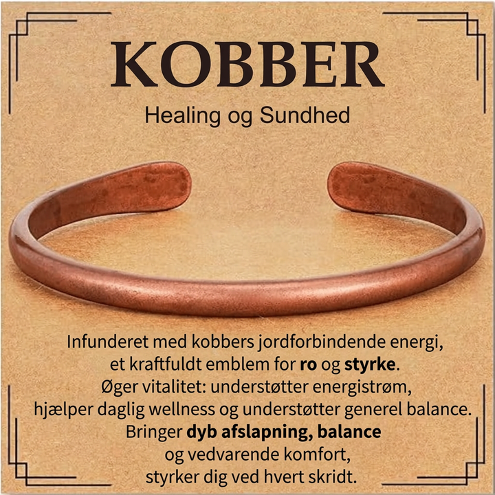 Vintage Rød Kobber Åben Ende Armbånd