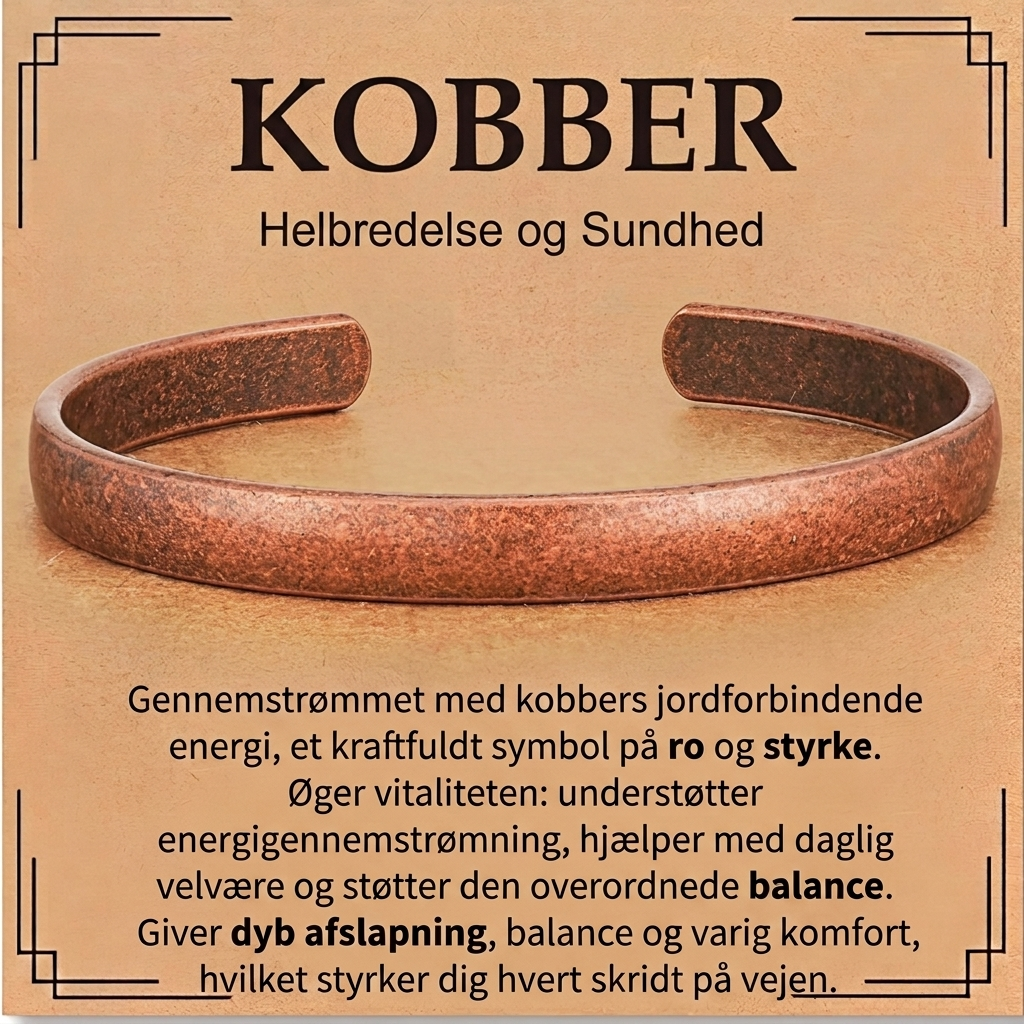 Vintage Rød Kobber Åben Ende Armbånd