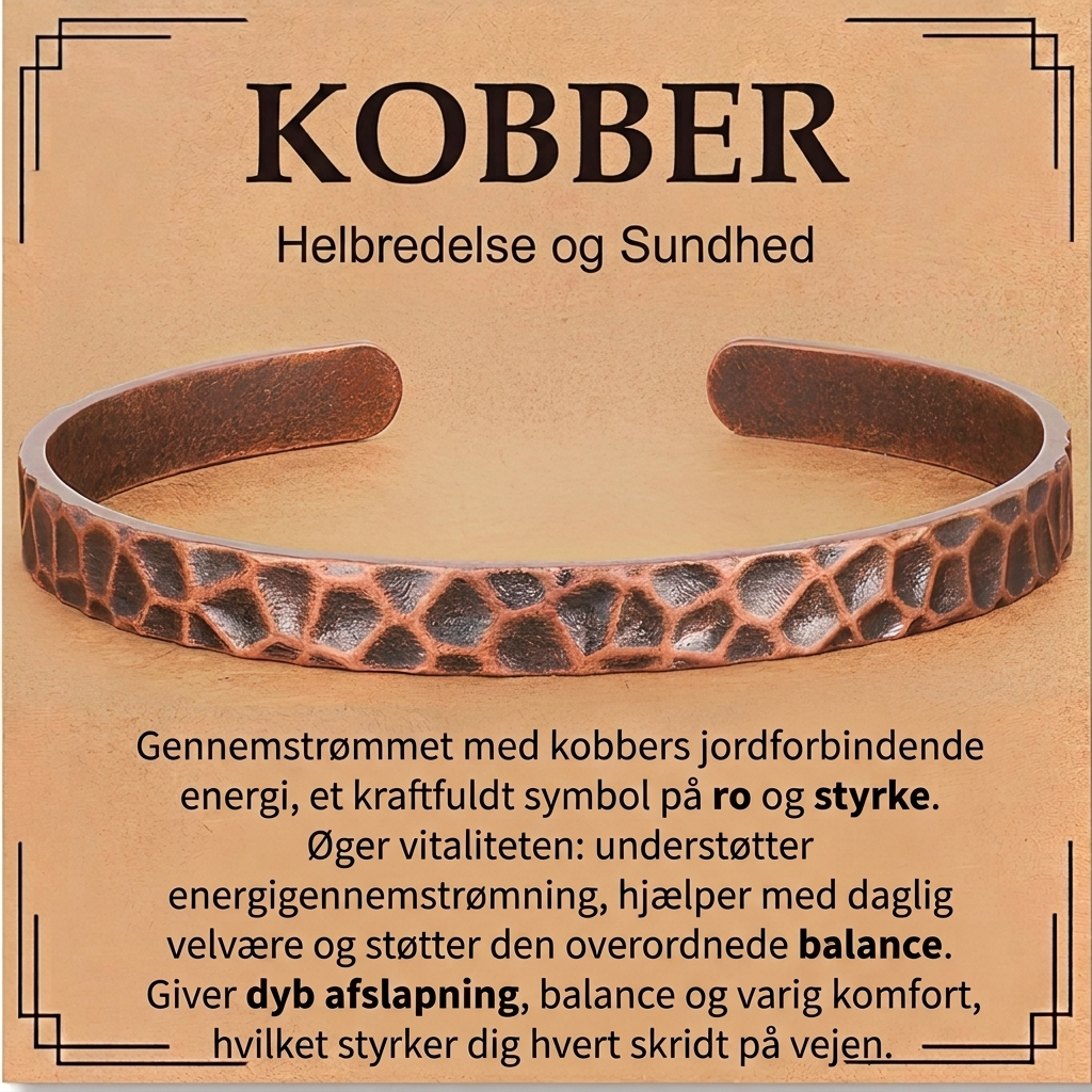 Vintage Rød Kobber Åben Ende Armbånd
