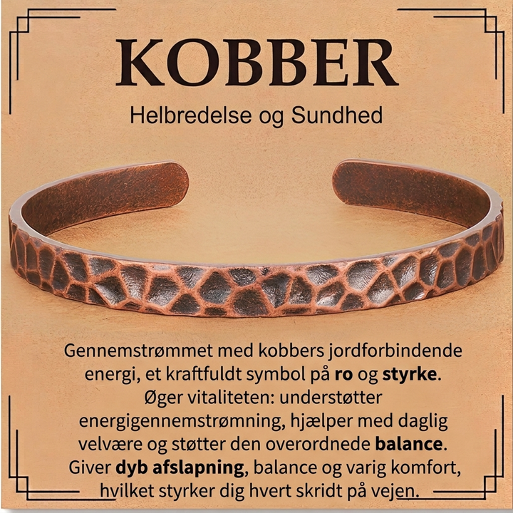 Vintage Rød Kobber Åben Ende Armbånd