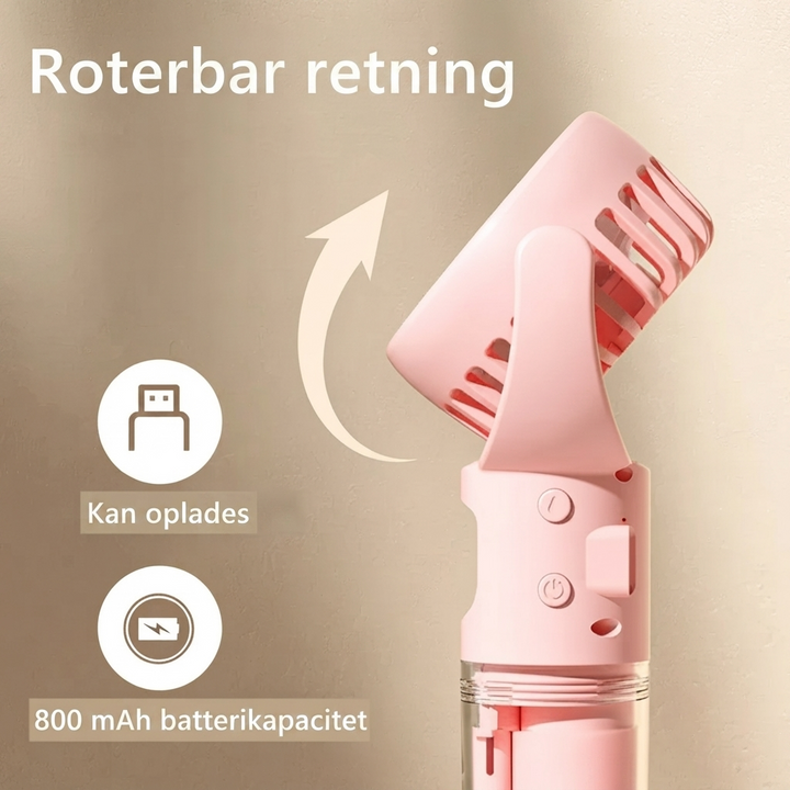 Bærbar USB Håndholdt Tåge Spray Vifte