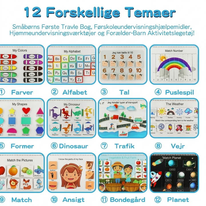 Førskole Interaktiv Travl Bog med Markører