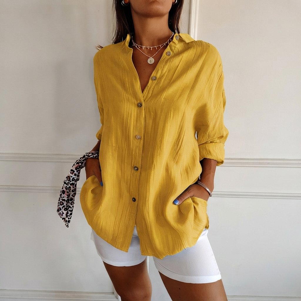 Afslappet Button-Down Skjorte til Kvinder