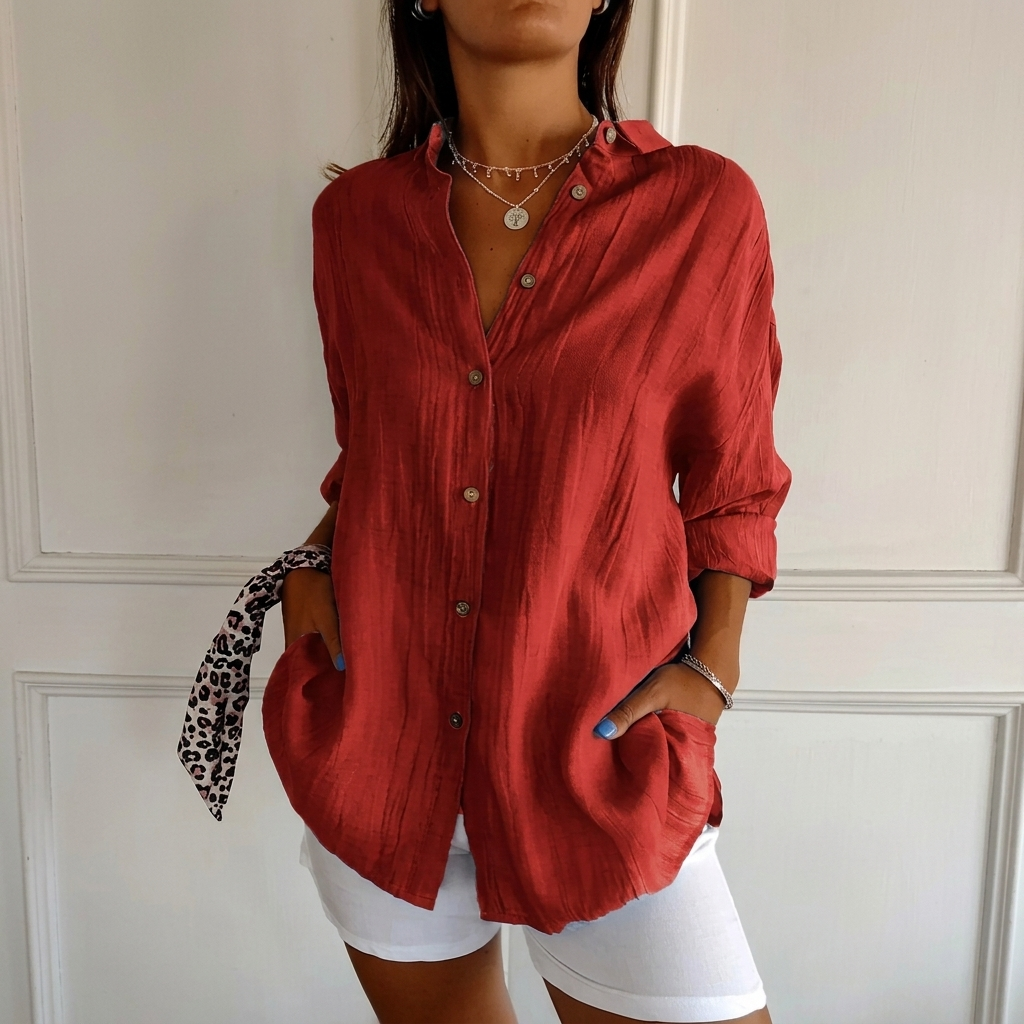 Afslappet Button-Down Skjorte til Kvinder