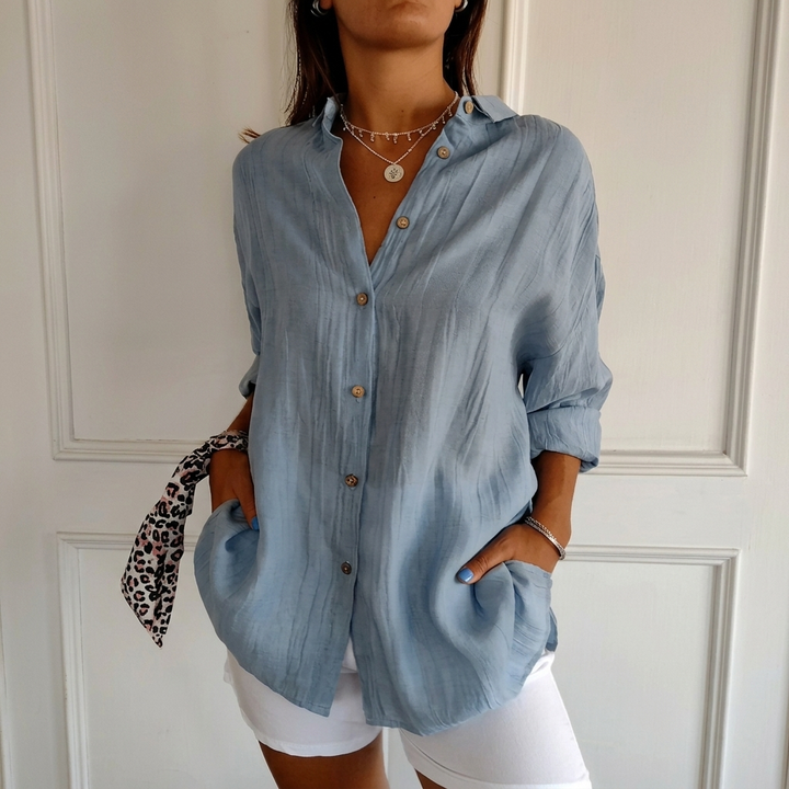 Afslappet Button-Down Skjorte til Kvinder