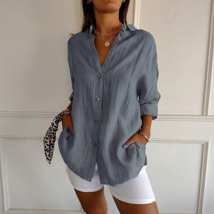 Afslappet Button-Down Skjorte til Kvinder
