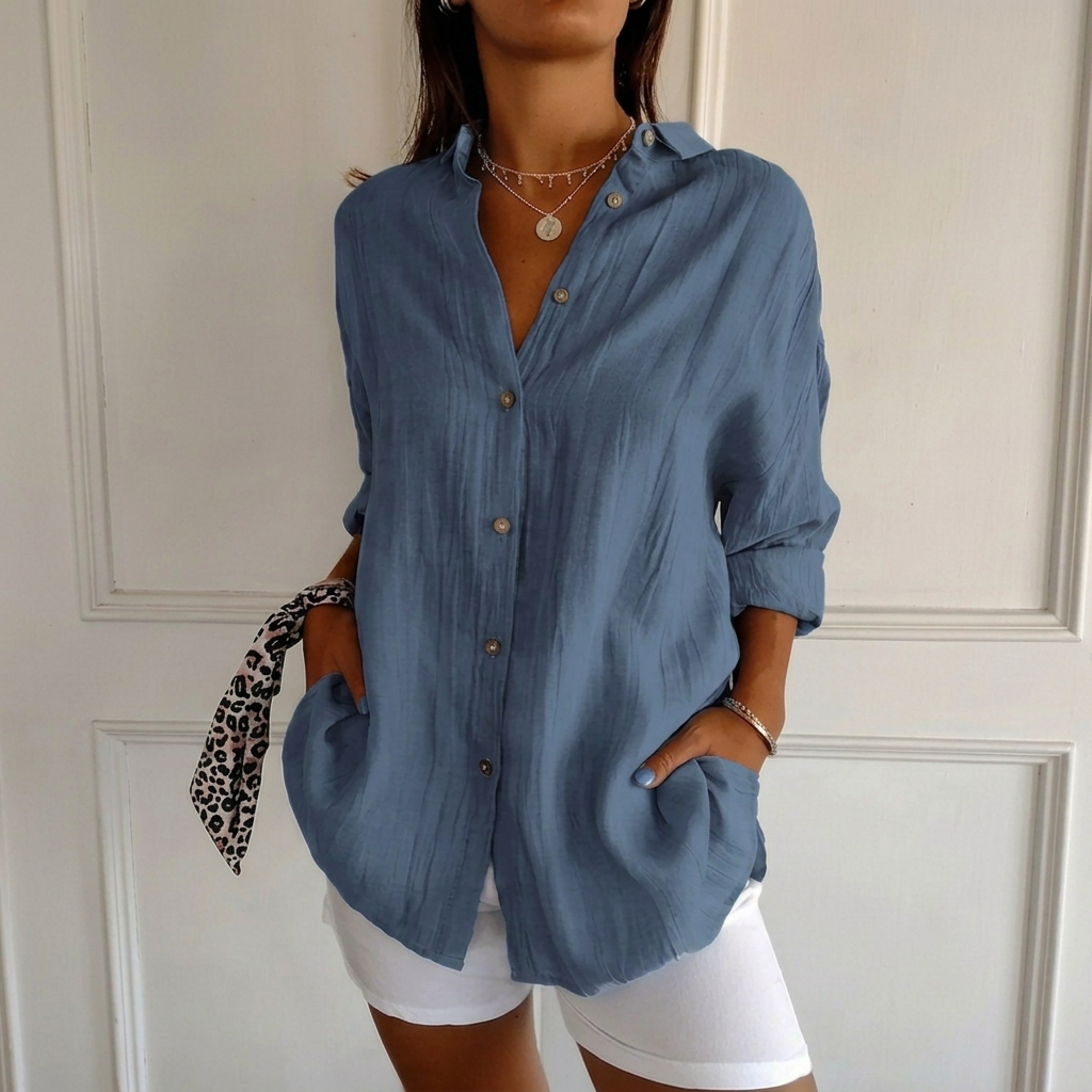 Afslappet Button-Down Skjorte til Kvinder