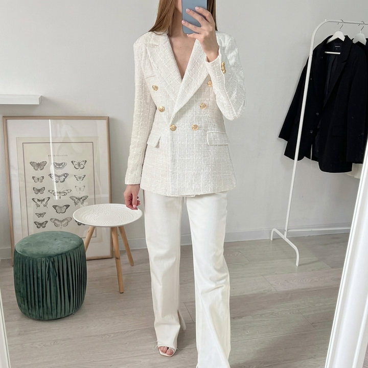 Angel - Elegant Tweed Blazer til Kvinder