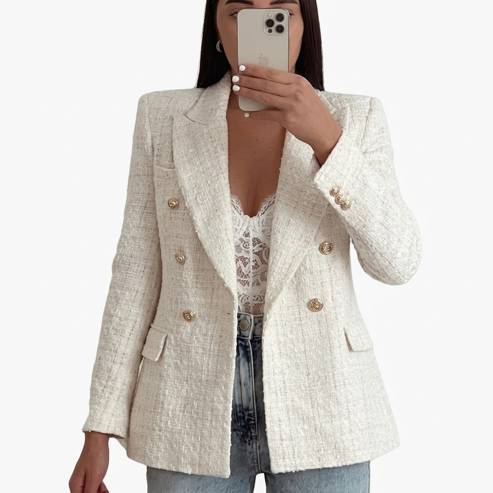 Angel - Elegant Tweed Blazer til Kvinder