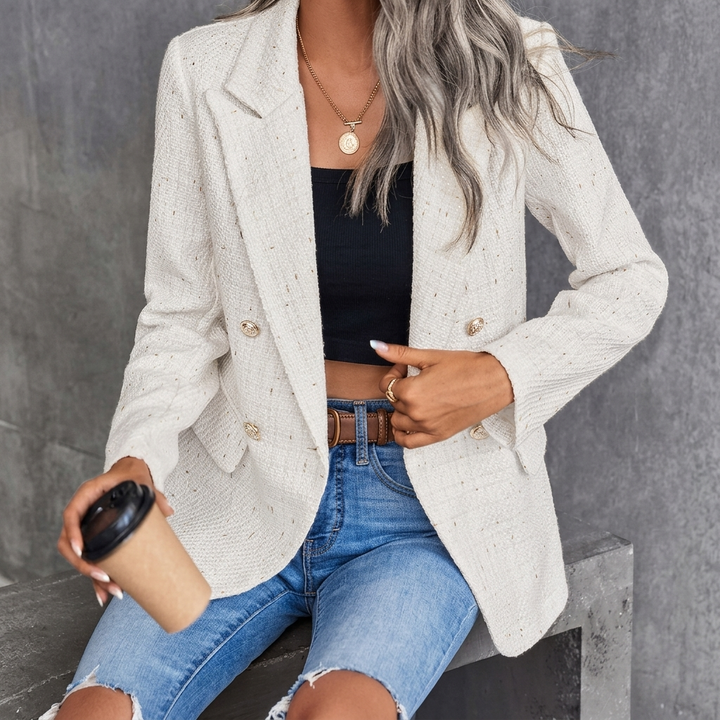 Angel - Elegant Tweed Blazer til Kvinder