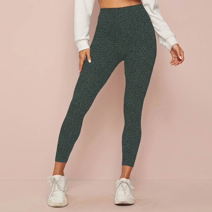 Leopard Print Højtaljede Leggings til Kvinder