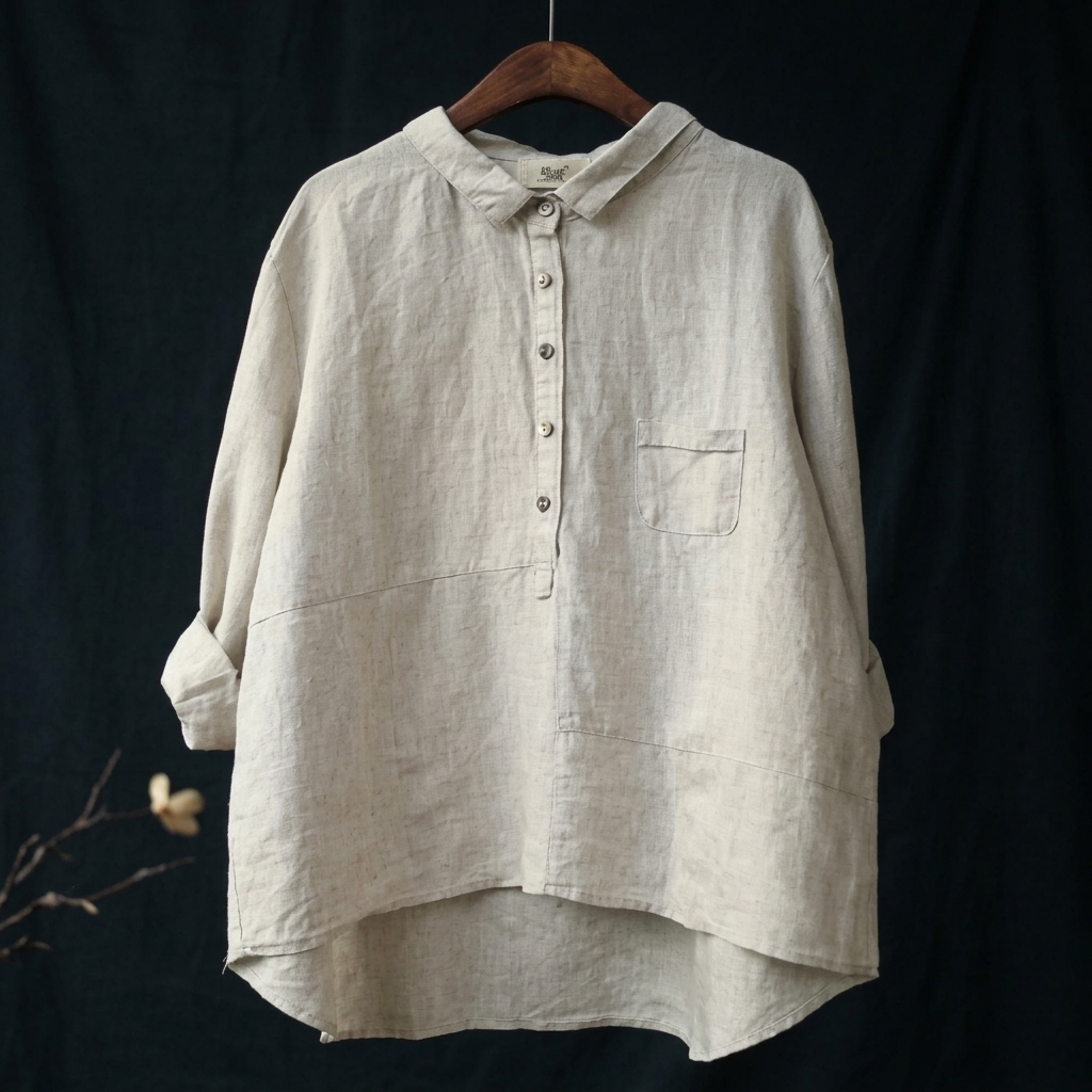 Elegant langærmet bluse til kvinder