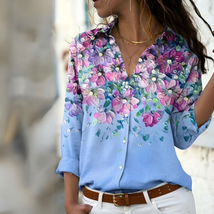 Casual Mønstrede Bluse