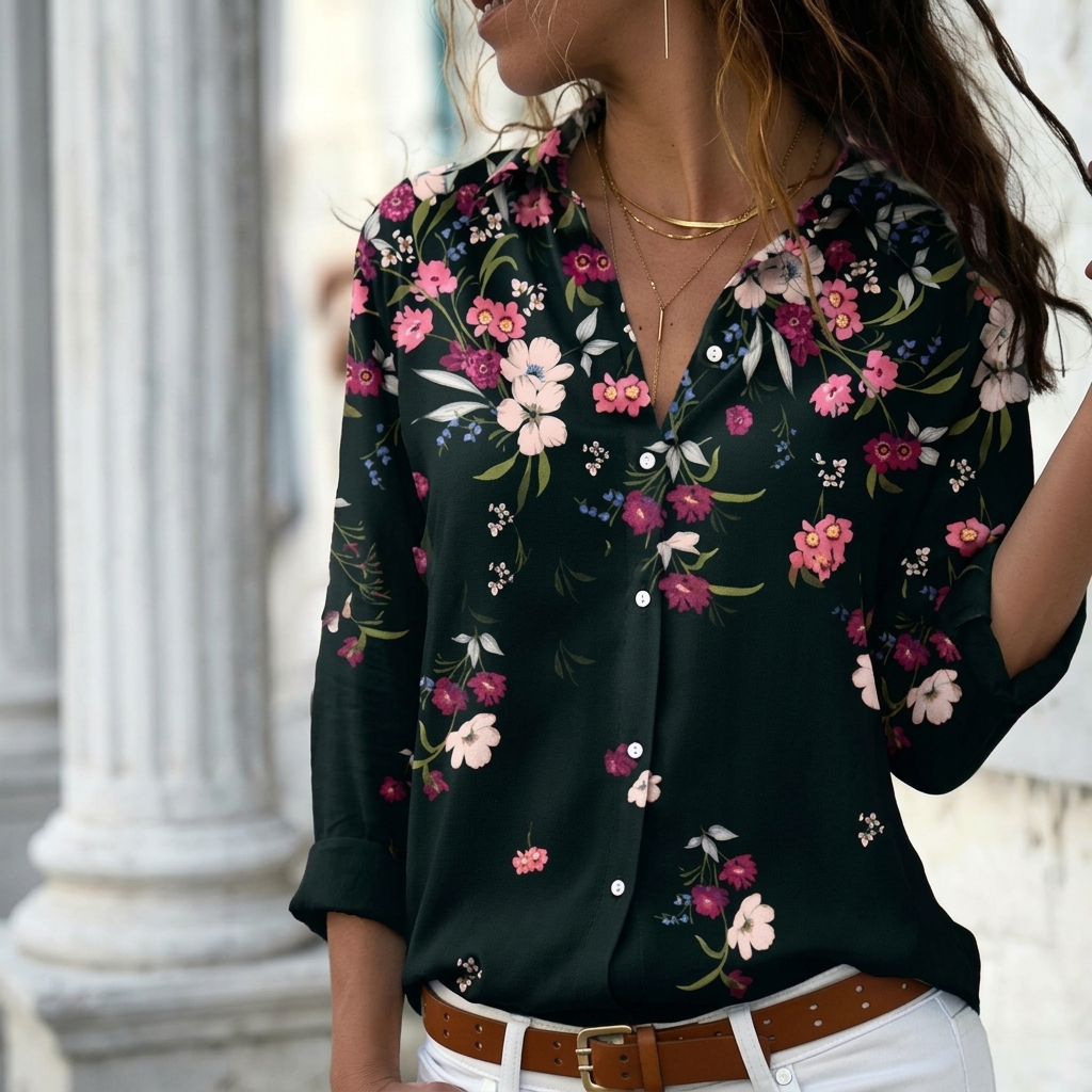 Casual Mønstrede Bluse