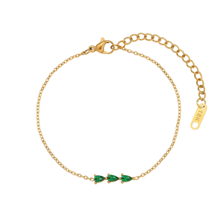Elegant diamant halskæde & armbånd