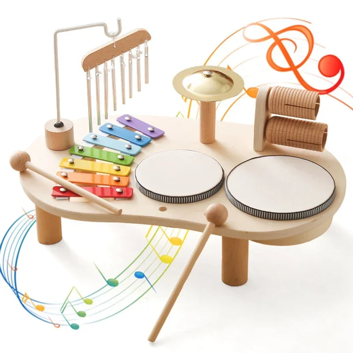 Musiksæt i træ til babyer - kreativitet og udvikling