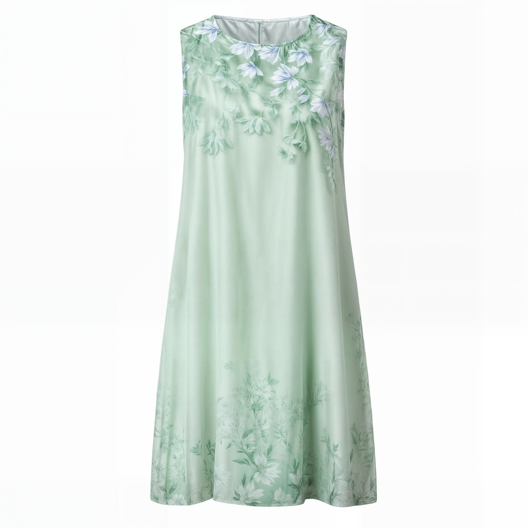 Stilfuld A-formet blomsterkjole med vest til kvinder – Miray