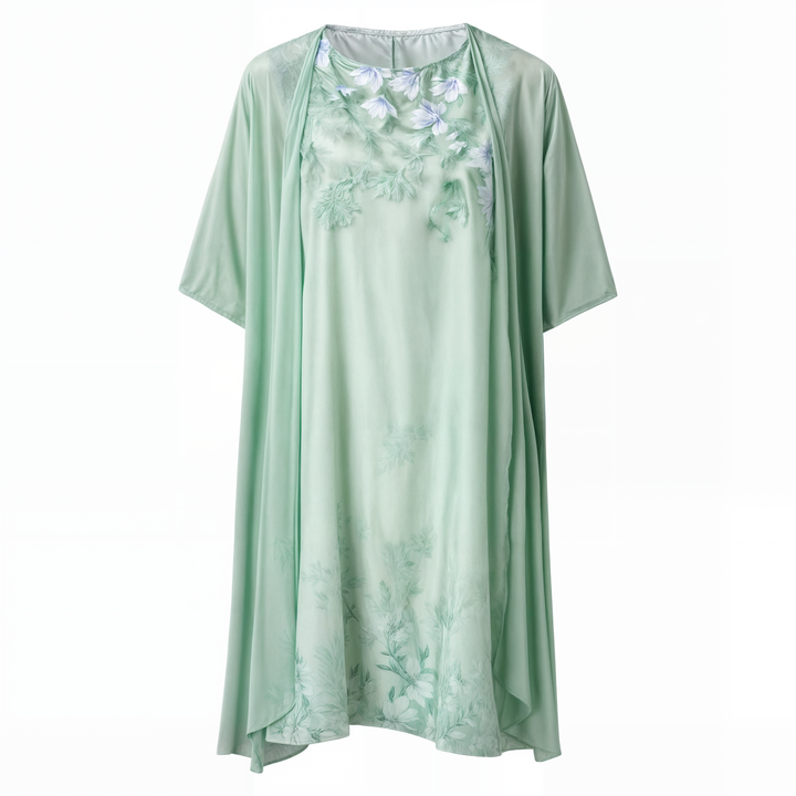 Stilfuld A-formet blomsterkjole med vest til kvinder – Miray