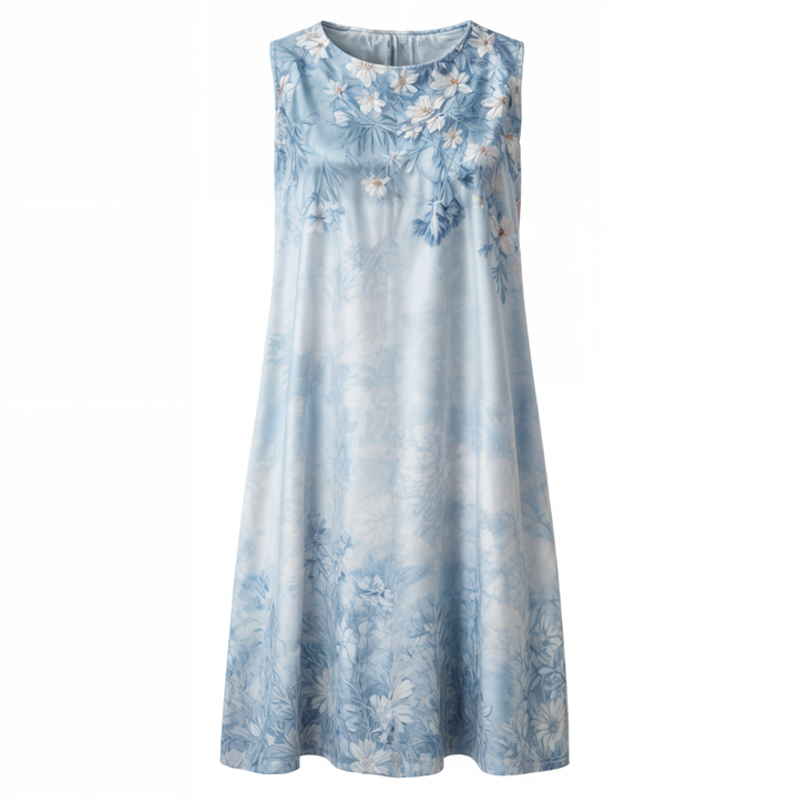 Stilfuld A-formet blomsterkjole med vest til kvinder – Miray