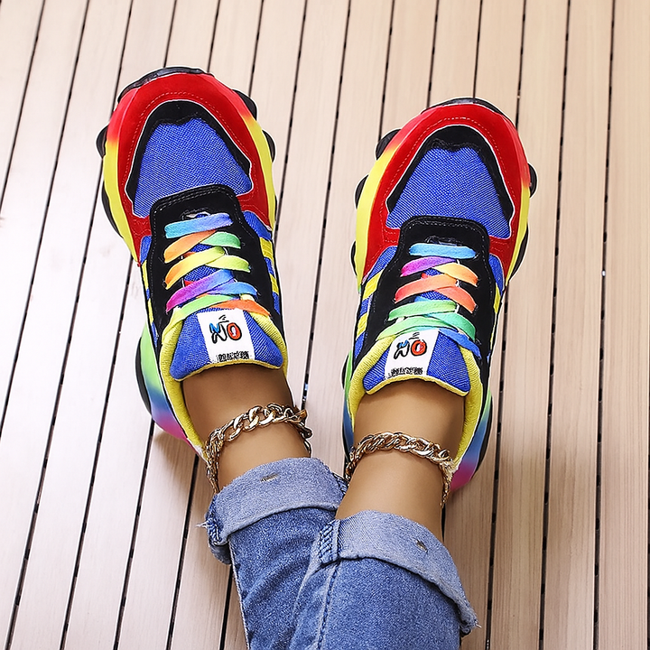 Farverige Casual Platform Sneakers