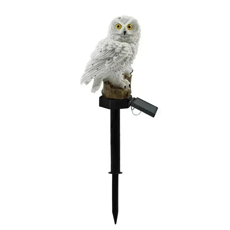 Solcelle-ugle-havelys med varmhvid LED, vandtæt IP65, 45 cm