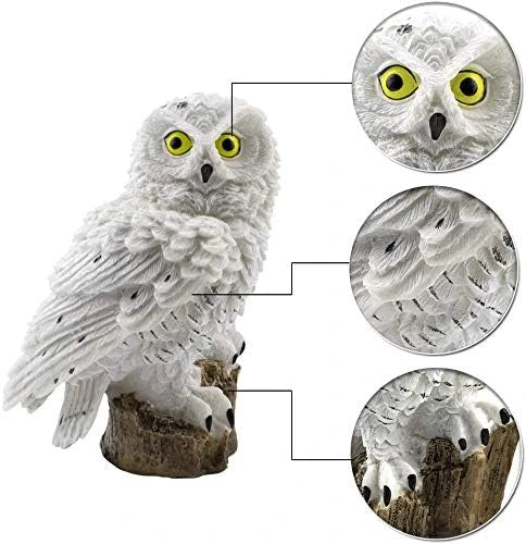 Solcelle-ugle-havelys med varmhvid LED, vandtæt IP65, 45 cm