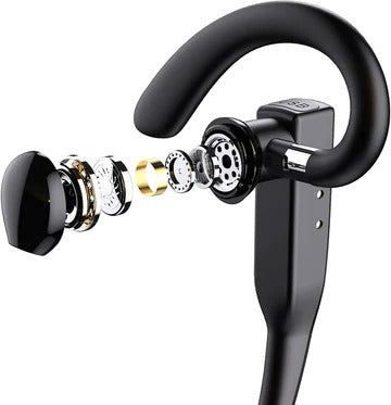 Trucker Dual Mic trådløs Bluetooth 5.1-headset/øretelefoner med støjreduktion