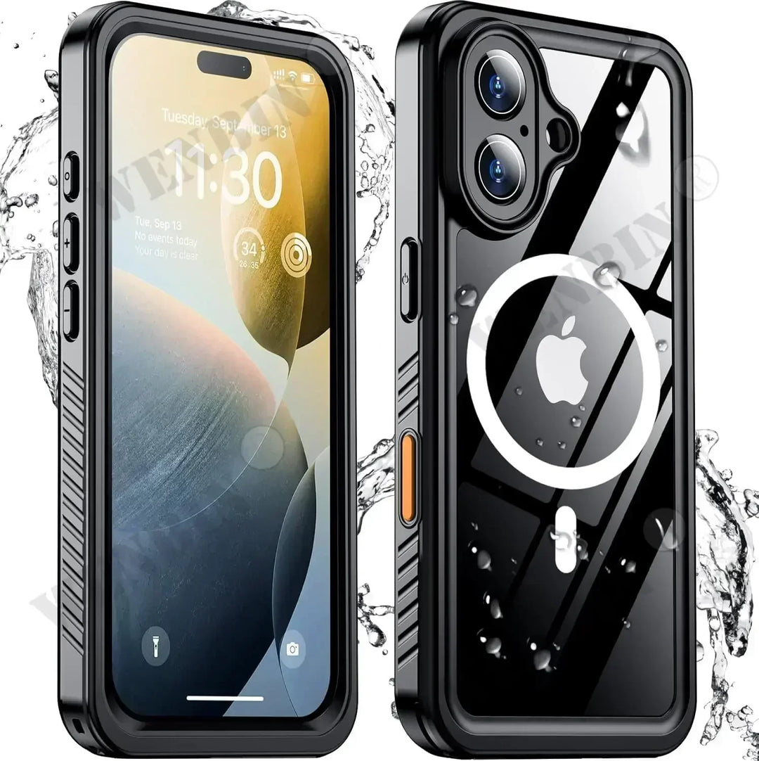 IP68 vandtæt dykkerhus til hele telefonen med magnetisk pasform