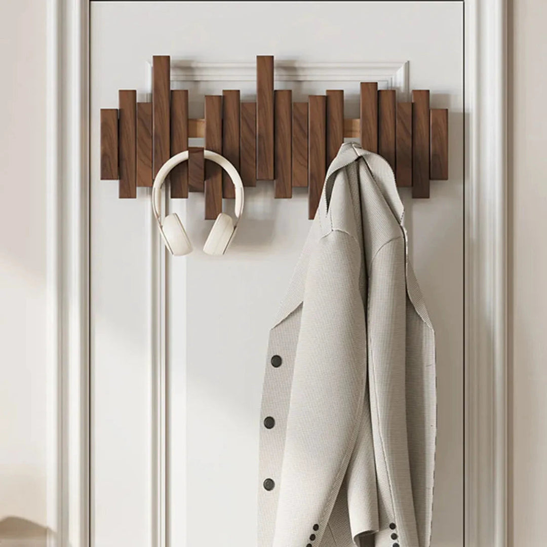 Knagerække i Klaverstil - Valnød/Bøg - Elegant Design