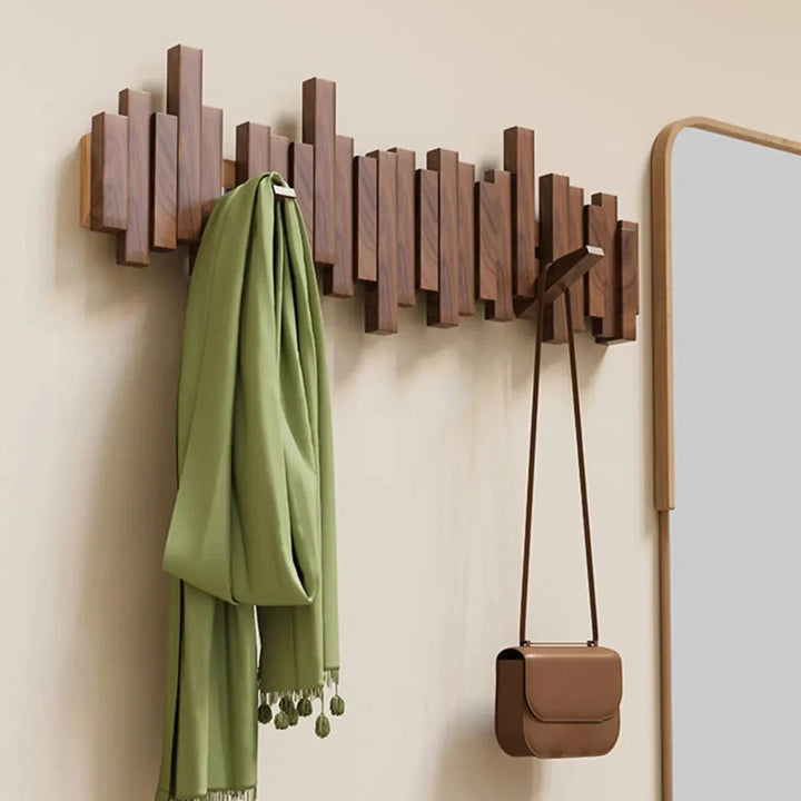 Knagerække i Klaverstil - Valnød/Bøg - Elegant Design