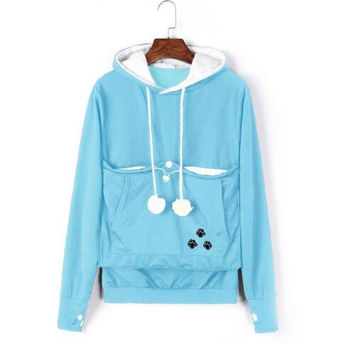 Komfortabel hoodie med kattelomme – CozyPurr
