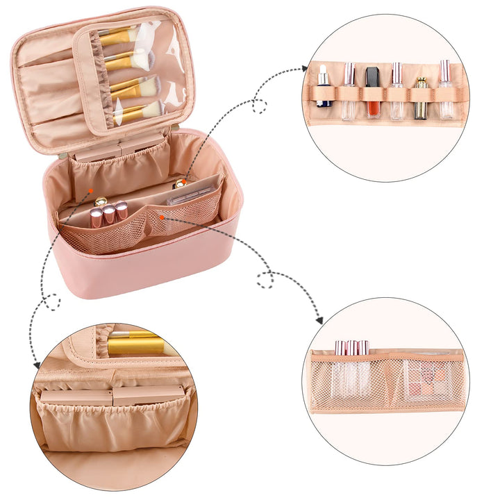 Bærbar Makeup-Organizer med Skillevægge