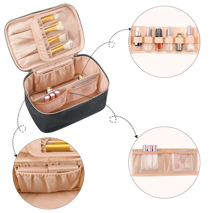 Bærbar Makeup-Organizer med Skillevægge