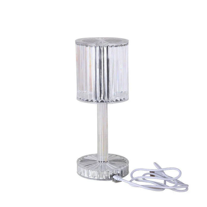 Dæmpbar krystalbordlampe med moderne belysning – Seraphine