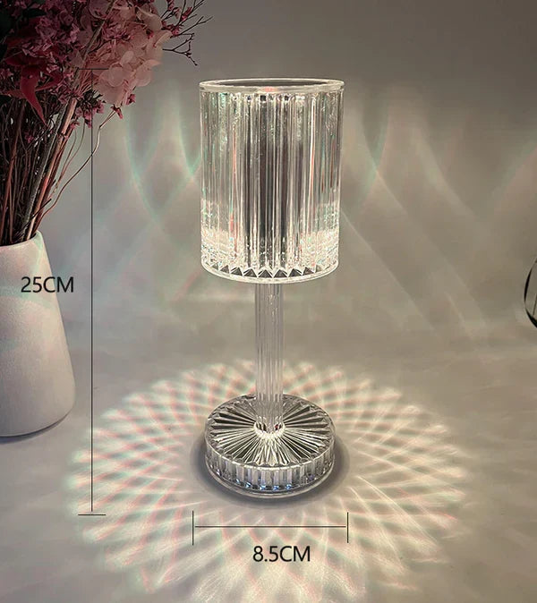 Dæmpbar krystalbordlampe med moderne belysning – Seraphine