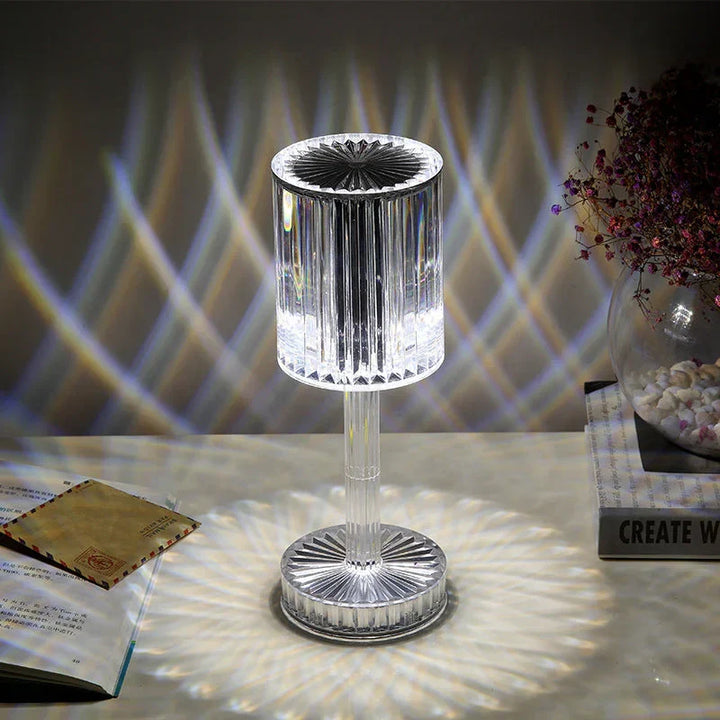 Dæmpbar krystalbordlampe med moderne belysning – Seraphine