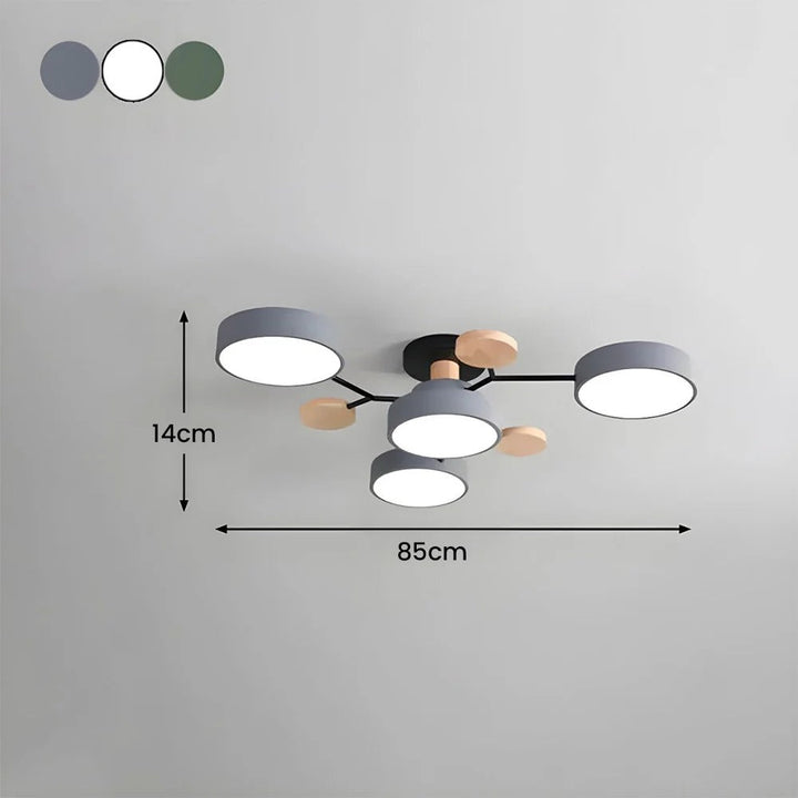 Loftlampe til flush-montering, moderne LED-belysning til rummet